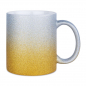 Preview: Tasse Glitzer mit Farbverlauf Yellow / Silver