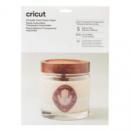 Cricut selbstklebendes Papier bedruckbar Transparent - 21,6 x 27,9 cm 5 Blatt