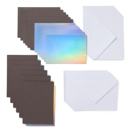 Cricut Insert Cards Gray, Silver, Holographic 12 Karten