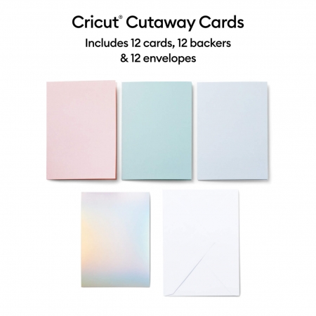 Cricut Cutaway Cards, Pastel Sampler, 12 Karten, 12,1cm x 16,8cm (R40)