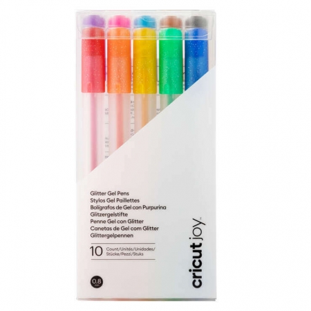 Cricut Joy™ Glitzer-Gelstifte, 0,8 mm, Regenbogenfarben (10 Stk.)