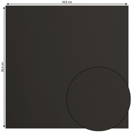 Florence Papier / Glatt / BLACK / 30,5 x 30,5cm / 216g