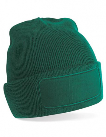 Beanie Bottle Green / Baumwoll-Twill-Patch