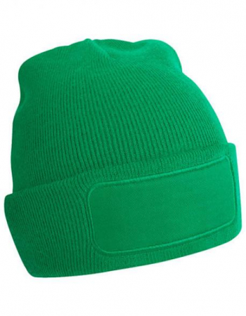 Beanie Kelly Green / Baumwoll-Twill-Patch