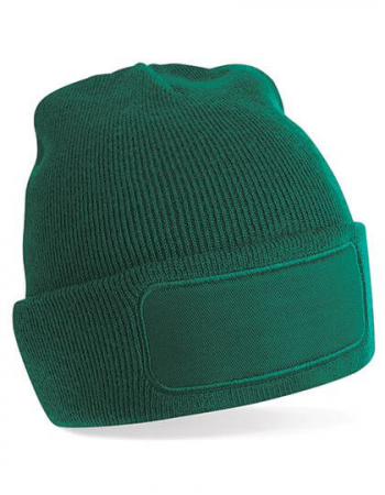 Beanie Bottle Green / Baumwoll-Twill-Patch