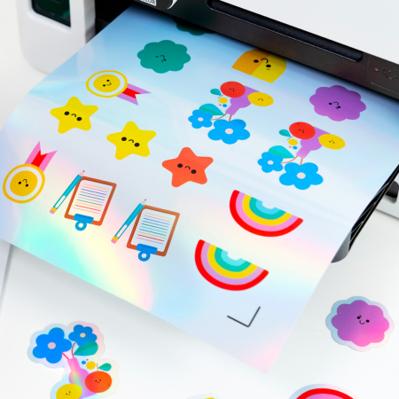 Preview: Siser Printable Vinyl Stickers Holographic – A4 Holografische Inkjet-Aufkleberfolie (10 Blatt)