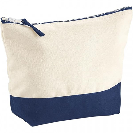 Dipped Base Canvas Accessory Bag Natural / Navy