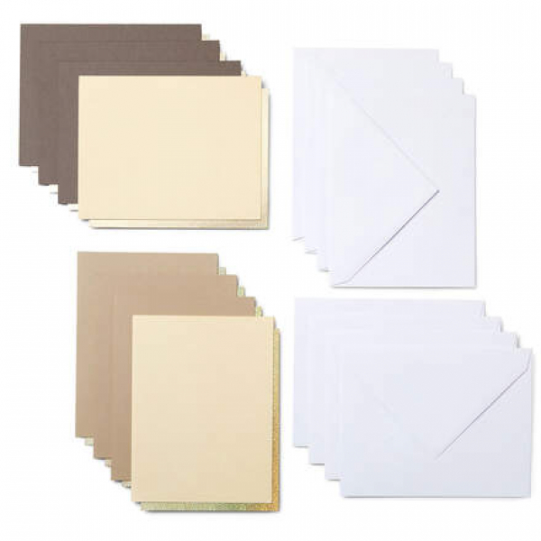 Cricut Cutaway Cards, Neutrals Sampler, 8 Karten,  10,8cm x 14cm (R20)