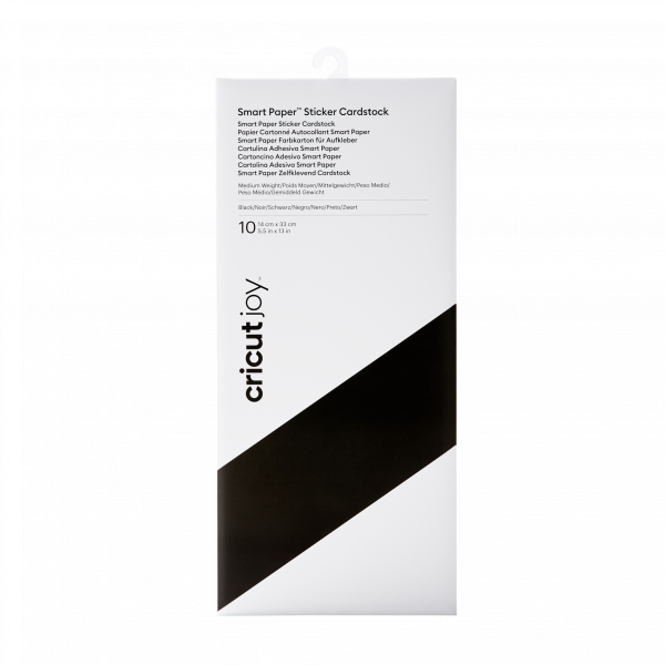 Cricut Smart Paper Sticker Karton Schwarz - 10 Blatt 13,9 cm x 30,4 cm