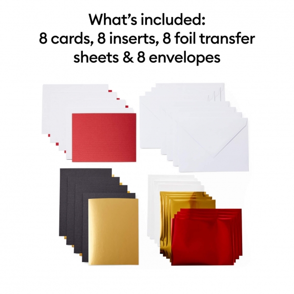 Cricut Foil Transfer Insert Karten small Royal Flush Sampler 8 Karten (A2)
