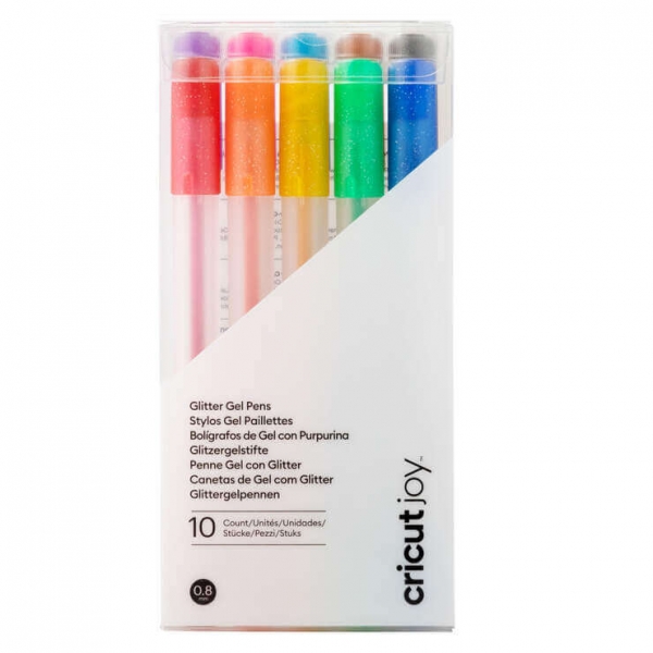 Cricut Joy™ Glitzer-Gelstifte, 0,8 mm, Regenbogenfarben (10 Stk.)