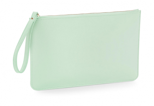 Boutique Clutch Lederoptik - Soft Mint