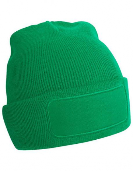 Beanie Kelly Green / Baumwoll-Twill-Patch