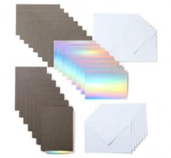 Cricut Insert Cards, Gray/Silver Matte Holographic 15 Karten (R10)