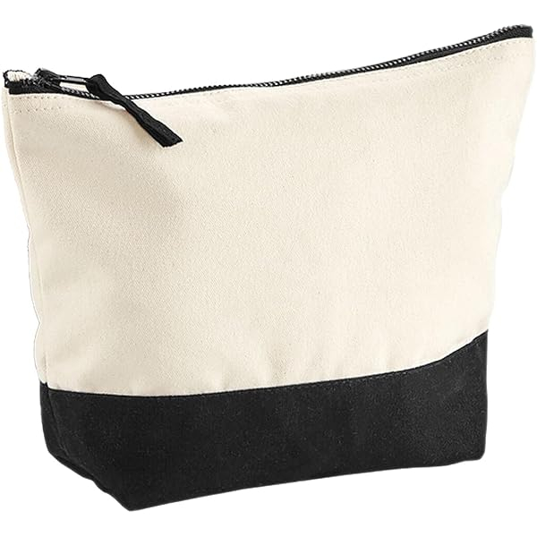 Dipped Base Canvas Accessory Bag Natural / Black