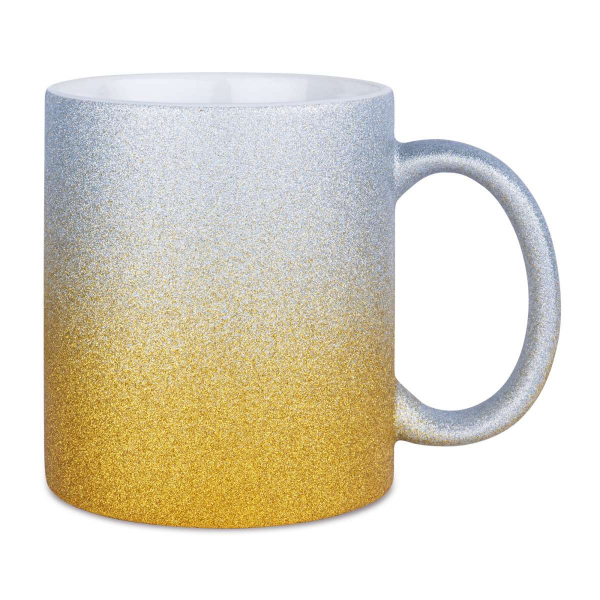 Tasse Glitzer mit Farbverlauf Yellow / Silver