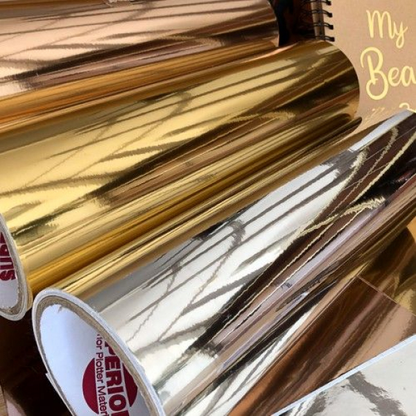 Vinyl Superior Metalleffektfolie Silber - Meterware