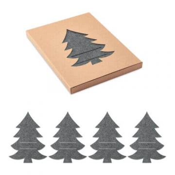 Besteckset Weihnachten Tannenbaum - Filz 4 Stück