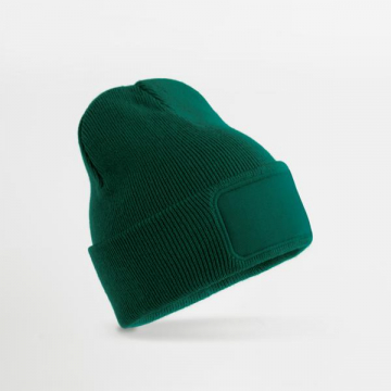 Kids Original Beanie Bottle Green / Baumwoll-Twill-Patch